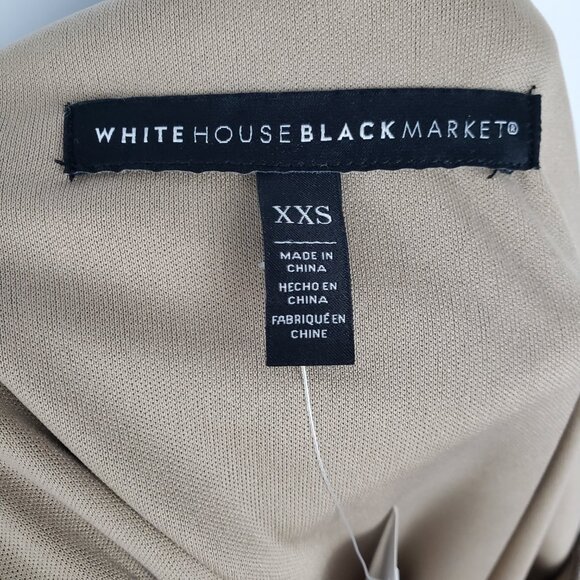 WHBM NWT Blouson Dress XXS Snake Print Bronze Foil Halter Kyhl Neck Sleeveless - Picture 5 of 8